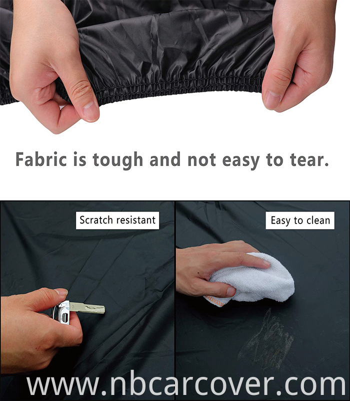 Garage parking use non-abrasive sun proof polyester fabric full-size hail protector car cover automobile